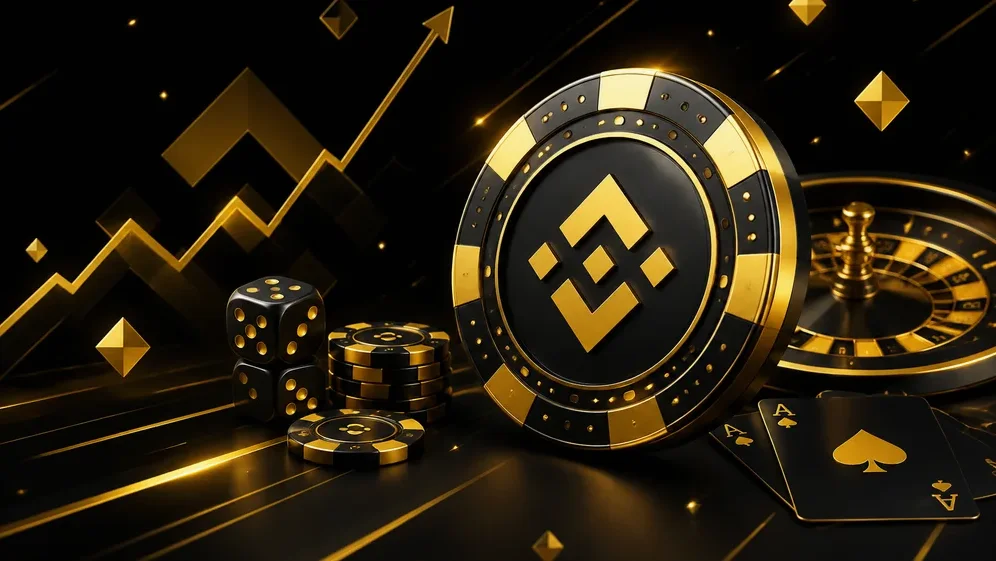 BNB Smart Chain network logo with casino chip