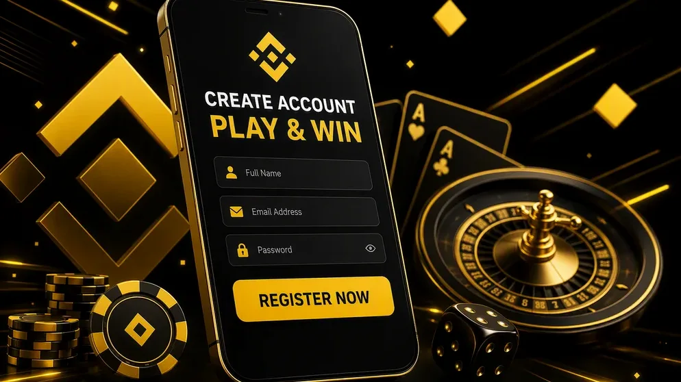 registration form on smartphone screen with BNB logo